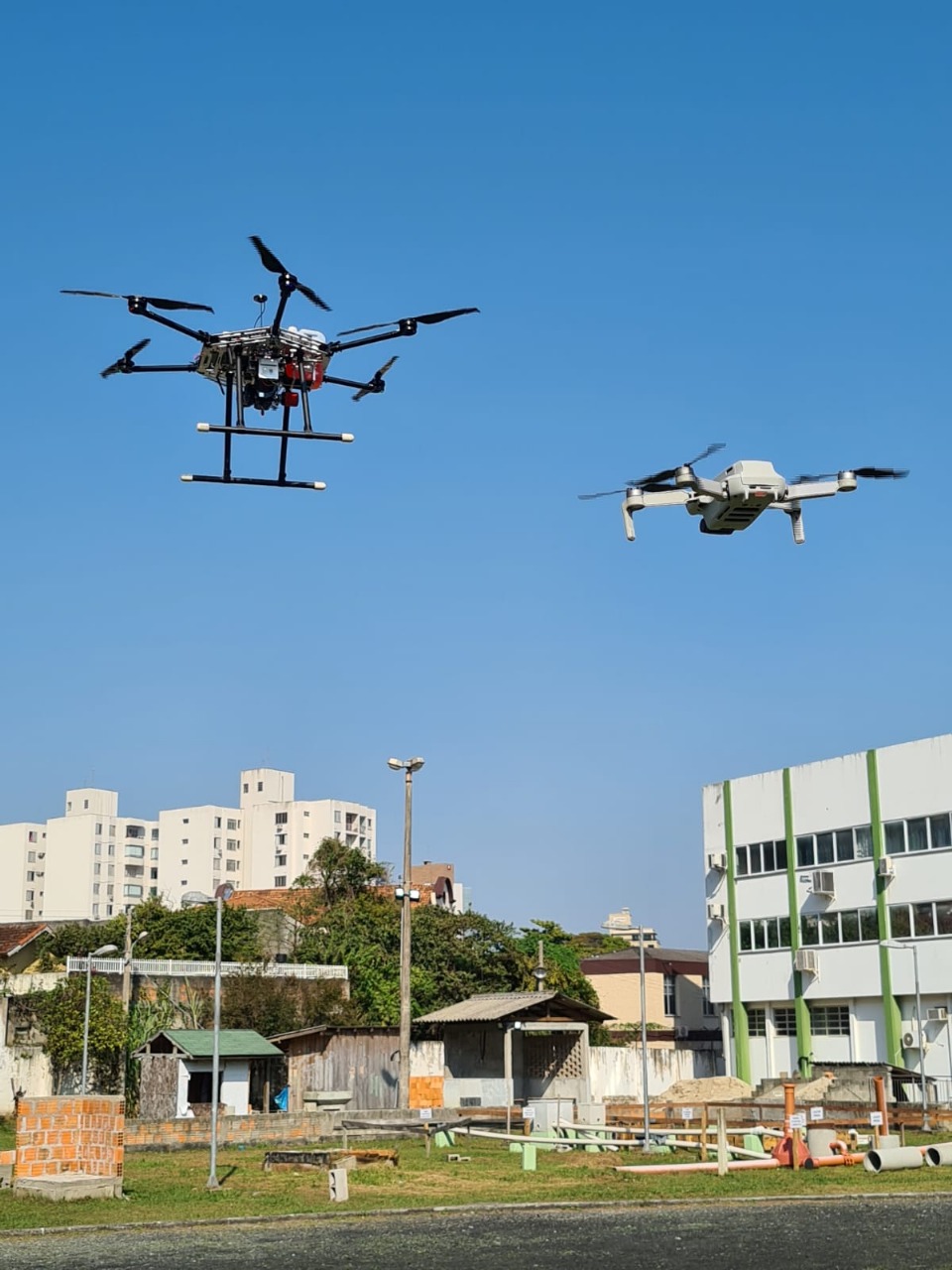 O GD-25 é o primeiro drone multirotor híbrido de grande porte desenvolvido no Brasil. Foto: Divulgação