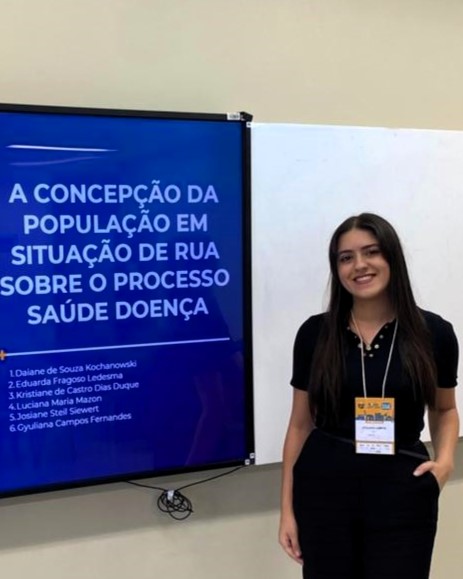 Gyuliana participou do Congresso Brasileiro de Enfermagem