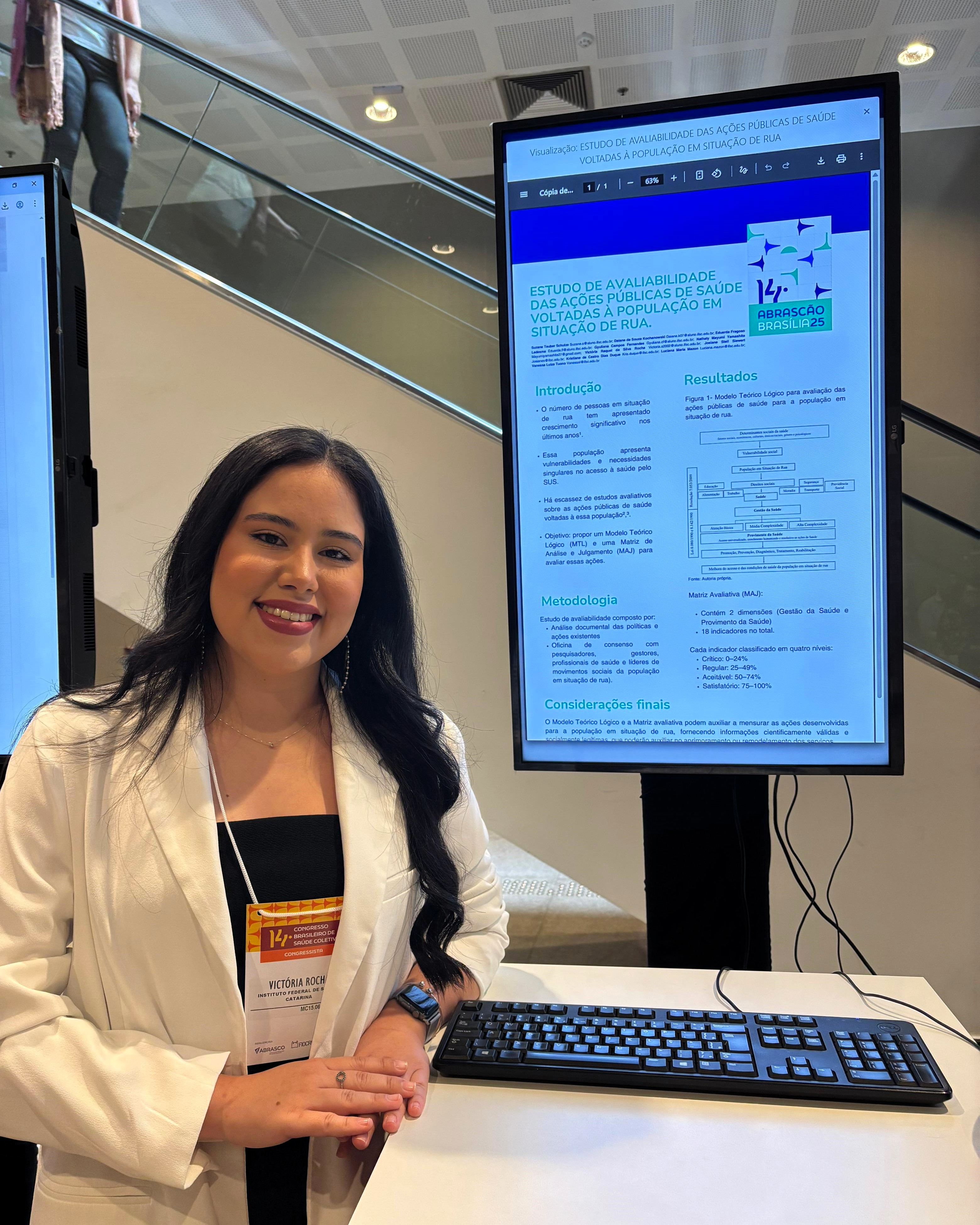 Victoria participou do Congresso Brasileiro de Saúde Coletiva