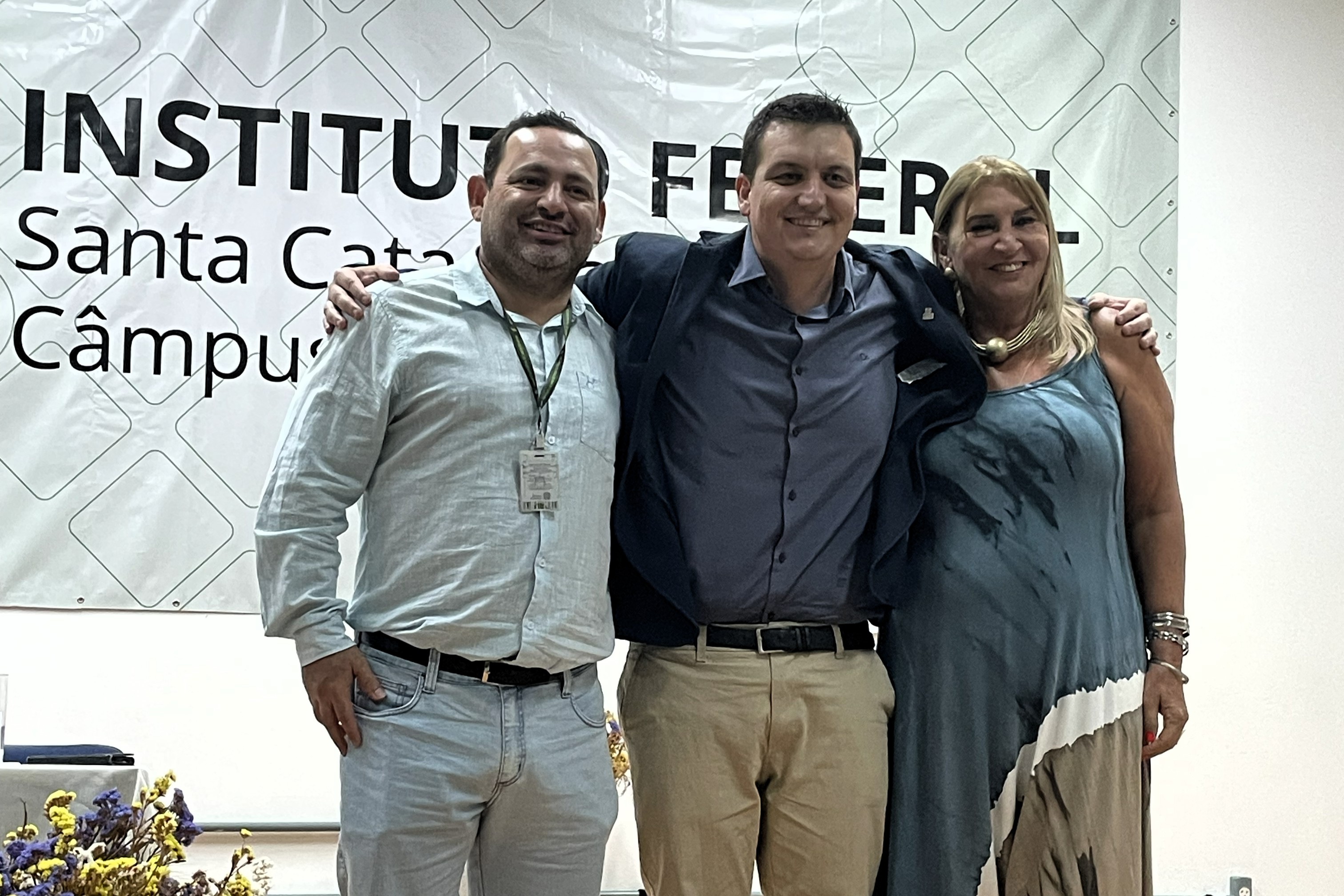 Os três diretores: Joel (2020-2025), Douglas (atual) e Bertília (2011 a 2020)