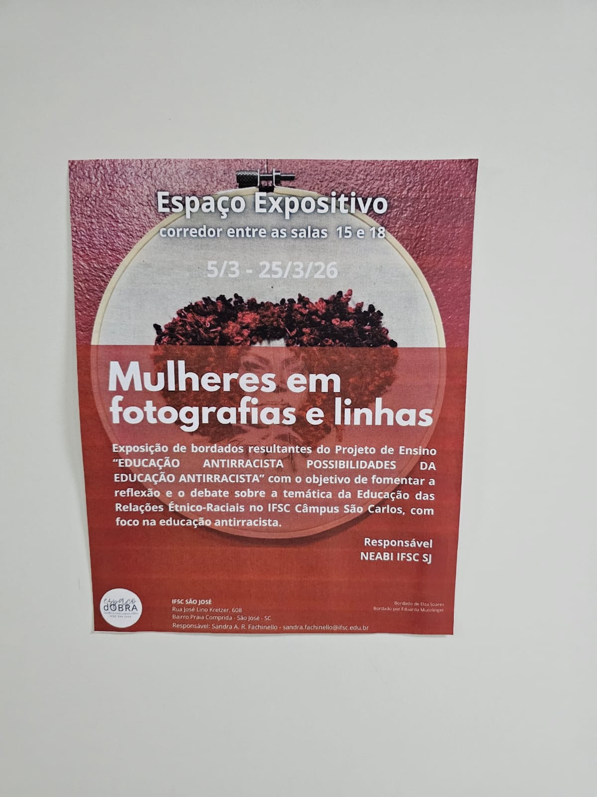 Exposição está no corredor das salas 15 a 18