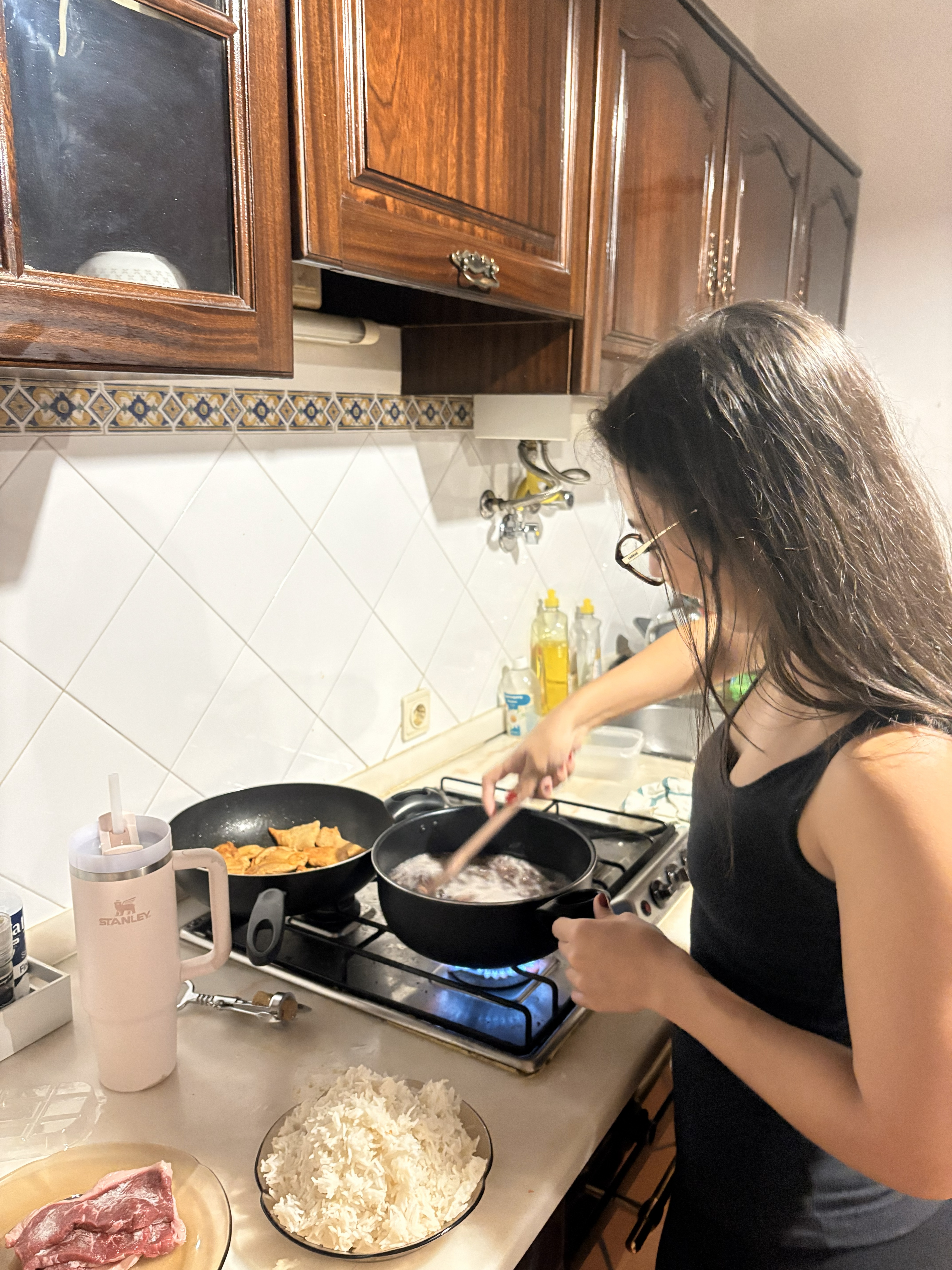 Um dos hábitos do intercâmbio foi cozinhar com as outras pessoas