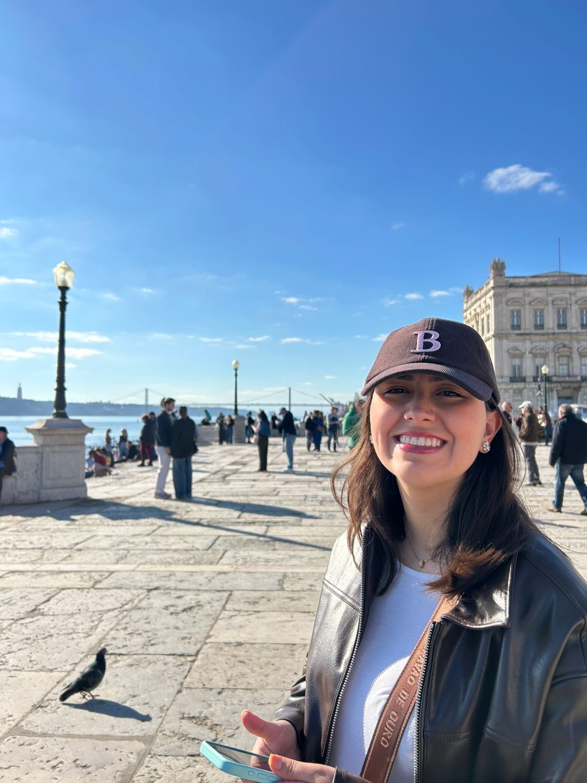Intercambista Bárbara Thiem, do curso de graduação em Agronomia do Câmpus Canoinhas, aproveitando os últimos dias em Portugal