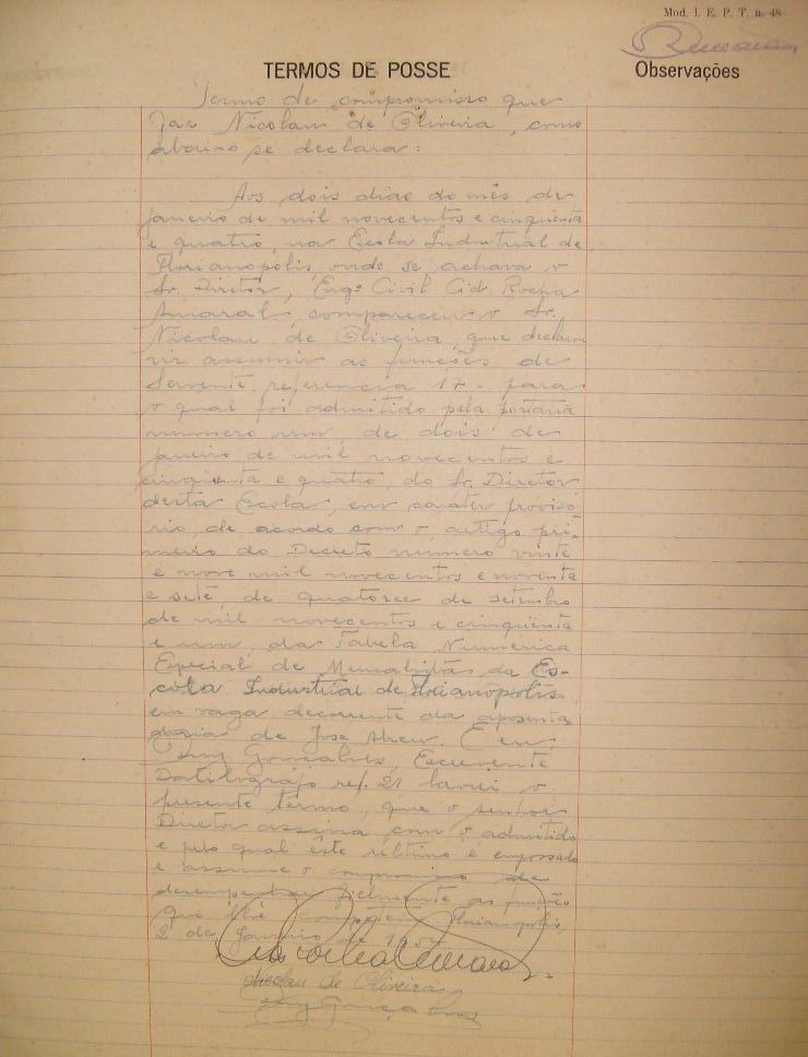 Foto 10 - Termo de Posse (1954)