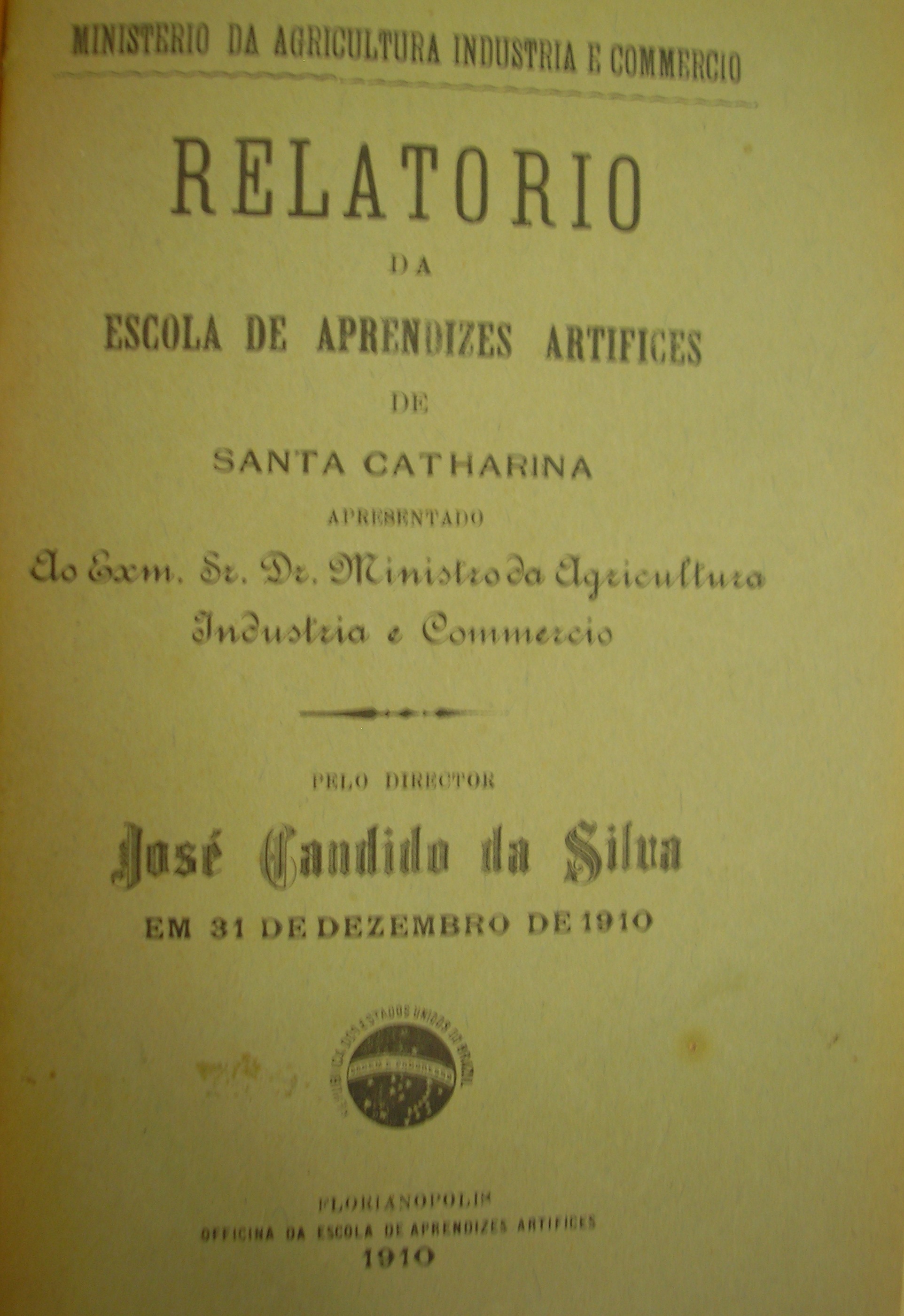 Foto 5 - Primeiro Relatório (1910)