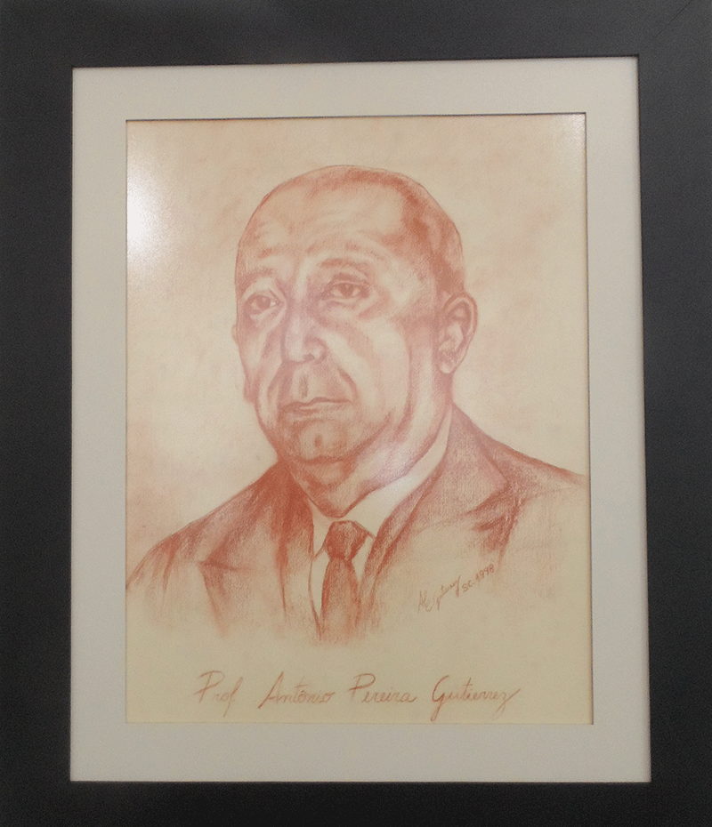 Quadro com a imagem do professor Antonio Pereira Gutierrez